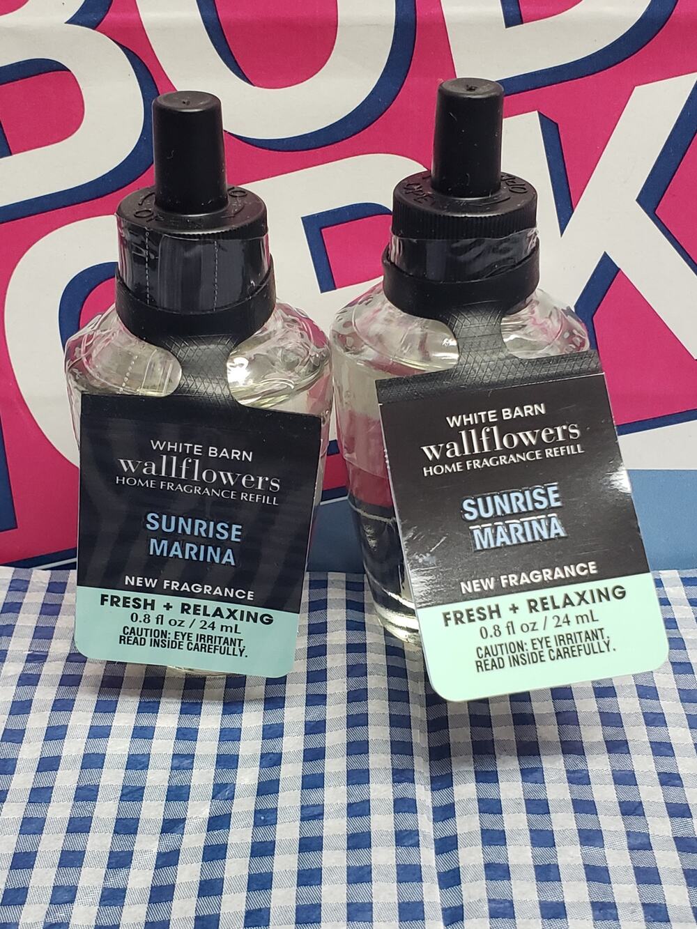 BBW Sunrise Marina FRESH & RELAXING Fragrance Wallflower 2 Refills